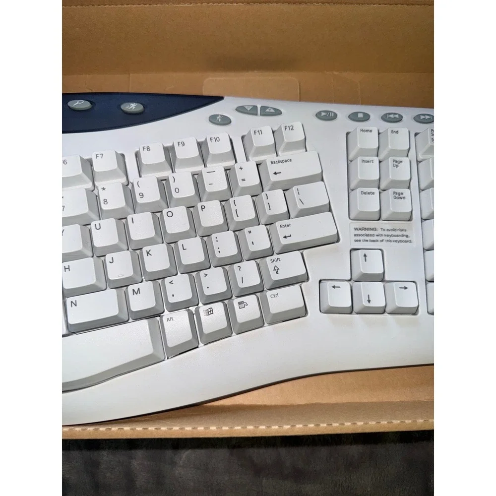 Logitech Cordless Desktop‎ Pro Keyboard ONLY White Ergonomic Wireless Y-RB7